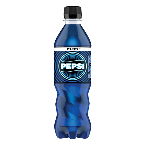 PEPSI ELECTRIC BLUE PMP £1.35 PET 500ML