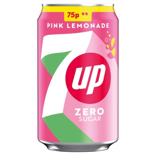 7UP PINK ZERO LEMONADE PMP 75P CAN 330ML
