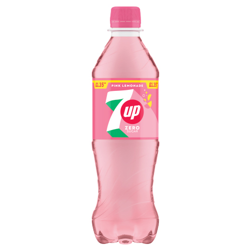 7UP PINK ZERO LEMONADE PET PMP £1.35 330ML