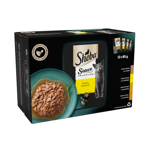 SHEBA SAUCE COLLECTION POUCH POULY IN GRAVY 85G