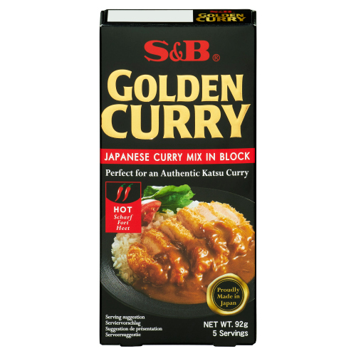 S&B GOLDEN CURRY SAUCE MIX HOT 92G