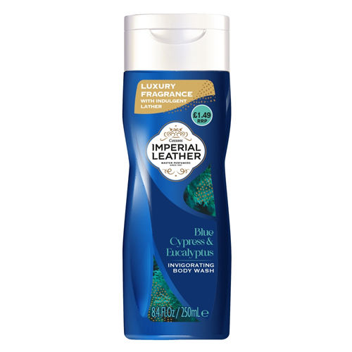 IMPERIAL LEATHER BODYWASH BLUE CYPRESS & EUCALYPTUS PMP £1.49 250ML