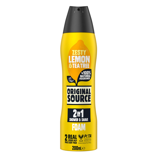 ORIGINAL SOURCE BODYWASH FOAMBURST ZESTY LEMON & TEA TREE 200ML