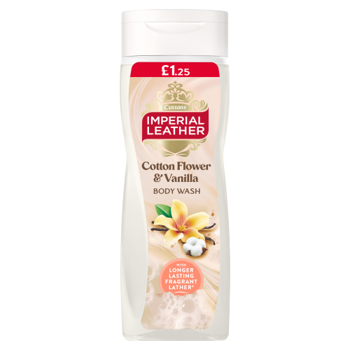 IMPERIAL LEATHER BODYWASH COTTON FLOWER& VANILLA PMP £1.29 235ML