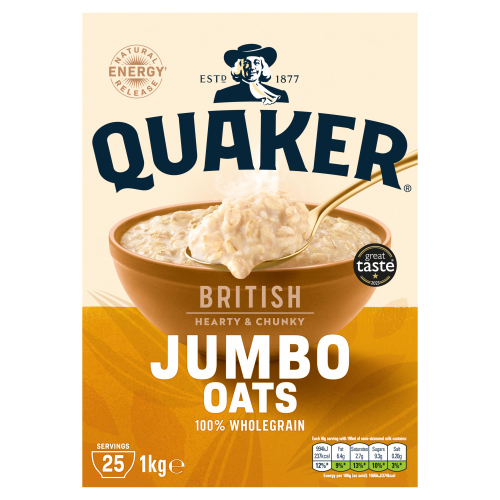 QUAKER JUMBO PORRIDGE OATS 1KG