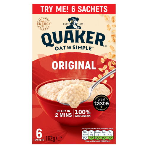 QUAKER OAT SO SIMPLE ORIGINAL PORRIDGE SACHETS 6PK