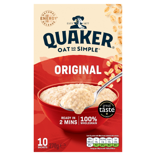 QUAKER OAT SO SIMPLE ORIGINAL PORRIDGE SACHETS 27G