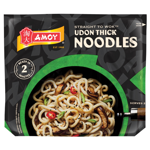 AMOY STRAIGHT TO WOK UDON THICK NOODLES 2PK 300G
