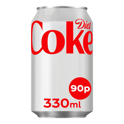 DIET COKE CAN PMP 90P 330ML