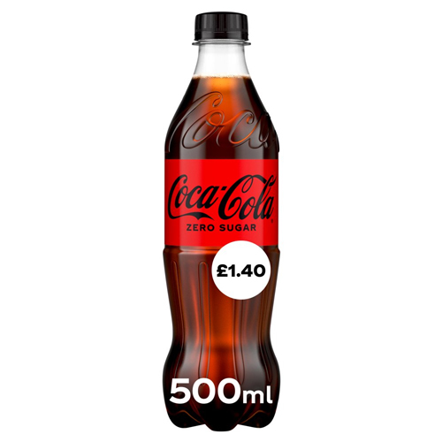 COKE ZERO SUGAR PEY PMP £1.40 500ML
