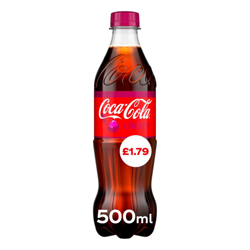 COKE CHERRY PET PMP £1.79 500ML