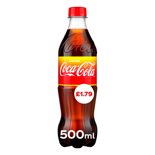 COKE LEMON PET PMP £1.79 500ML
