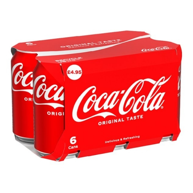 COKE CAN PMP £4.95 6PK 330ML