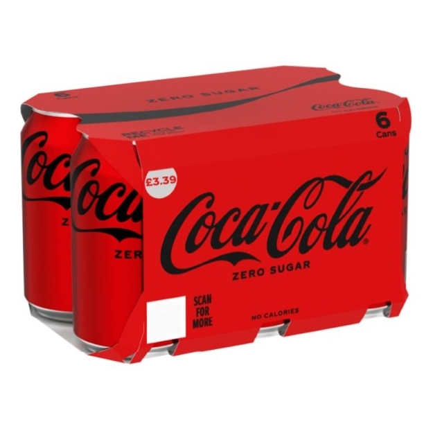 COKE ZERO CAN PMP £3.39 6PK 330ML