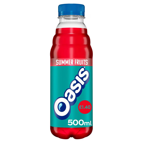 OASIS SUMMER FRUITS PET PMP £1.40 500ML