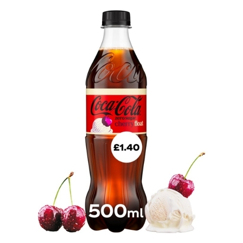 COKE CHERRY VANILLA PET PMP £1.40 500ML