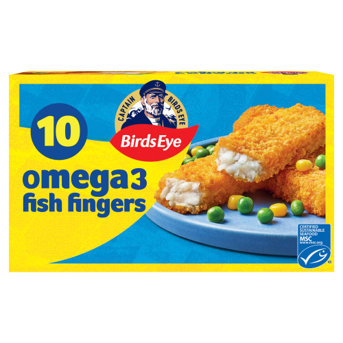 BIRDS EYE 10 OMEGA 3 BREADED ALASKA POLLOCK FISH FINGERS 280G