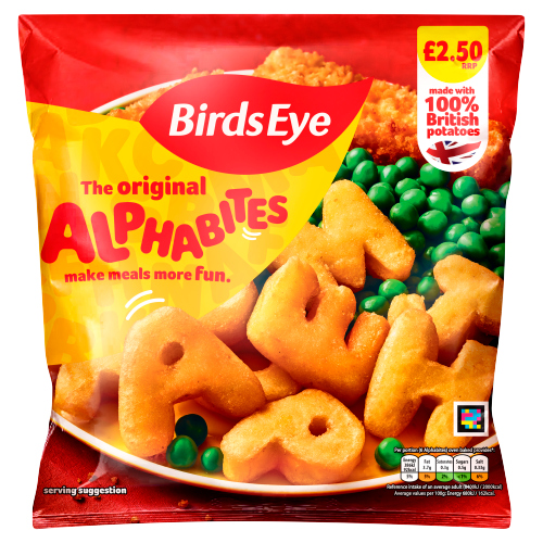BIRDS EYE THE ORIGINAL ALPHABITES PMP £2.50 456G