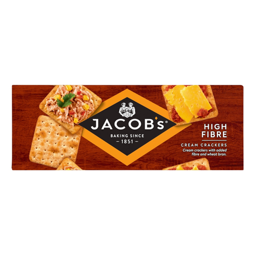 JACOB'S HIGH FIBRE CREAM CRACKERS 12X 200G