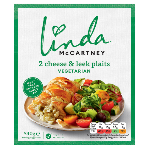 LINDA MCCARTNEY 2 VEG CHEESE & LEEK PLAITS 340G