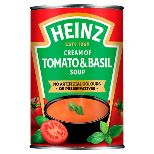 HEINZ CREAM OF TOMATO & BASIL SOUP 400G