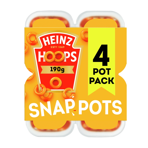 HEINZ HOOPS SNAP 4PK 190G