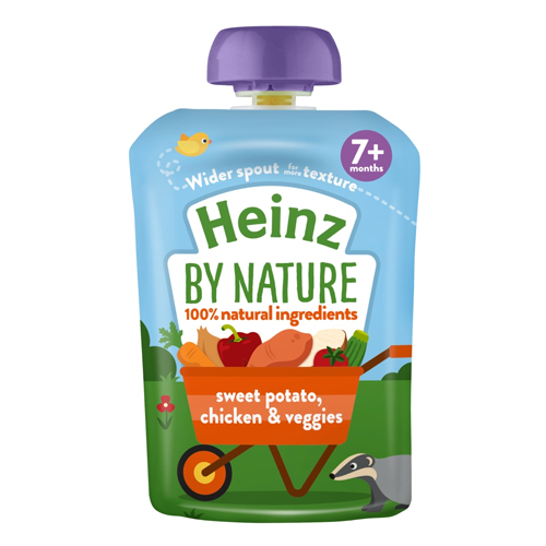 HEINZ SWEET POTATO, CHICKEN & VEGGIES POUCH 7+M 130G