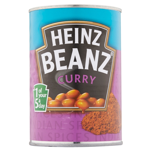 HEINZ BAKED BEANS CURRY BEANZ 390G
