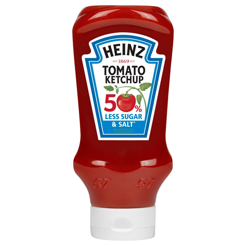HEINZ 50% LESS SUGAR & SALT TOMATO KETCHUP 570ML