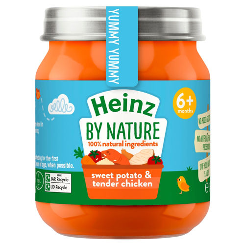 HEINZ BY NATURE SWEET POTATO & TENDER CHICKEN 4+M 120G