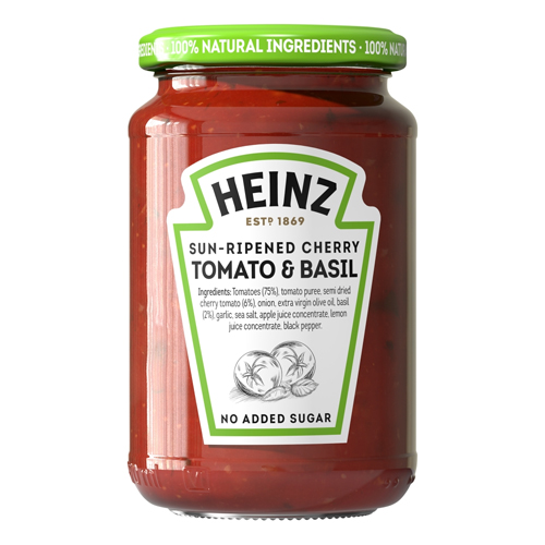 HEINZ CHERRY TOMATO & BASIL PASTA SAUCE 350G