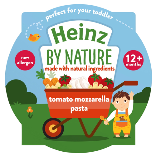 HEINZ TOMATO MOZZARELLA PASTA SHELLS  TRAY 1+ YEAR 200G