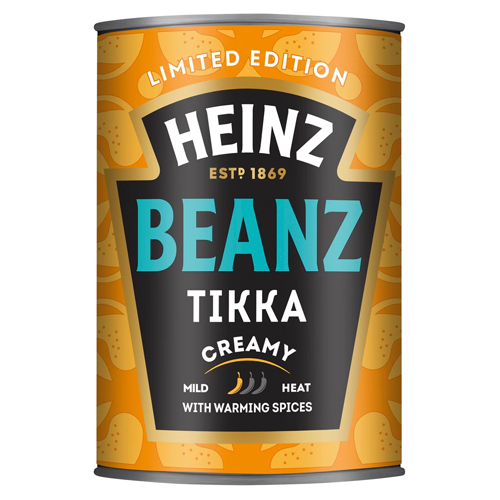 HEINZ BAKED BEANS TIKKA CREAMY BEANZ 390G