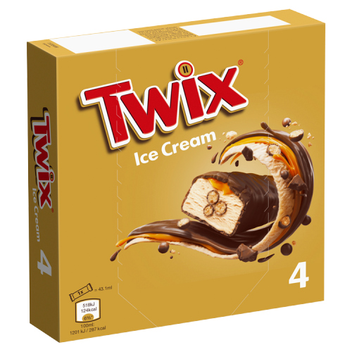 TWIX ICE CREAM 4PK