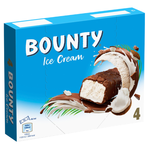 BOUNTY ICE CREAM BAR 4PK
