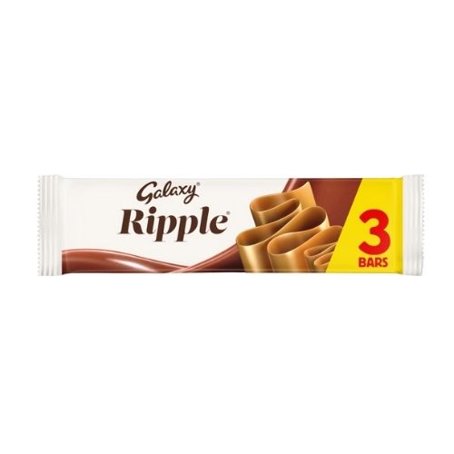 GALAXY RIPPLE MILK CHOCOLATE SNACK BARS 3PK 90G