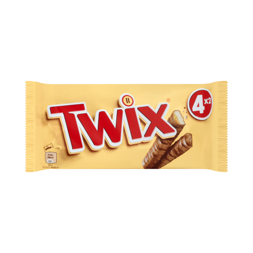 TWIX CARAMEL CHOCOLATE BARS 4PK 160G