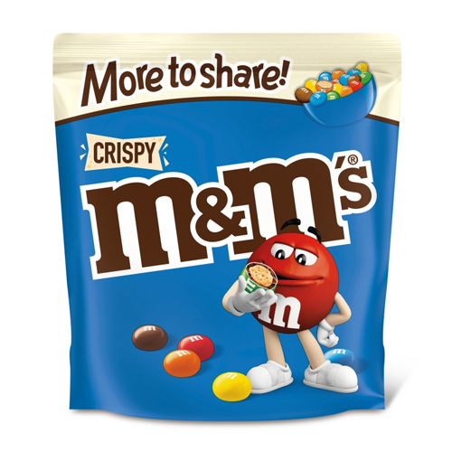 M&M'S CRISPY CHOCOLATE MORE TO SHARE POUCH 187G