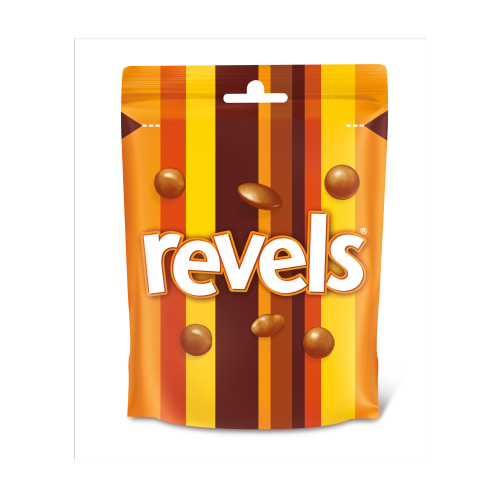 REVELS MILK CHOCOLATE WITH RAISINS, COFFEE & ORANGE BITES POUCH BAG 101G