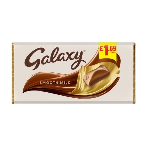 GALAXY SMOOTH MILK BLOCK PMP £1.69 100G