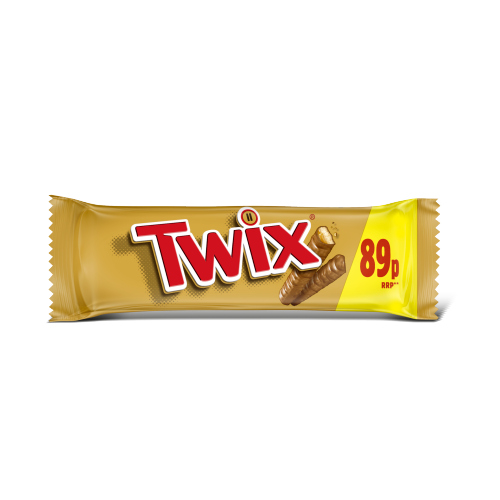 TWIX CARAMEL BISCUIT CHOCOLATE BAR PMP 89P 50G