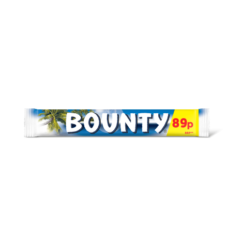 BOUNTY COCONUT MILK CHOCOLATE BAR PMP 89P 57G