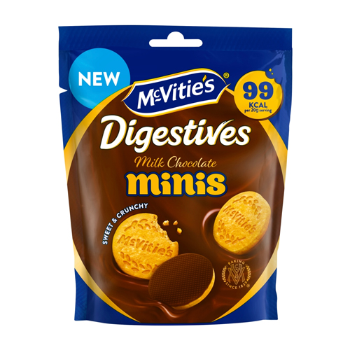 MCVITIE'S DIGESTIVES MILK CHOCOLATE MINIS POUCH 80G