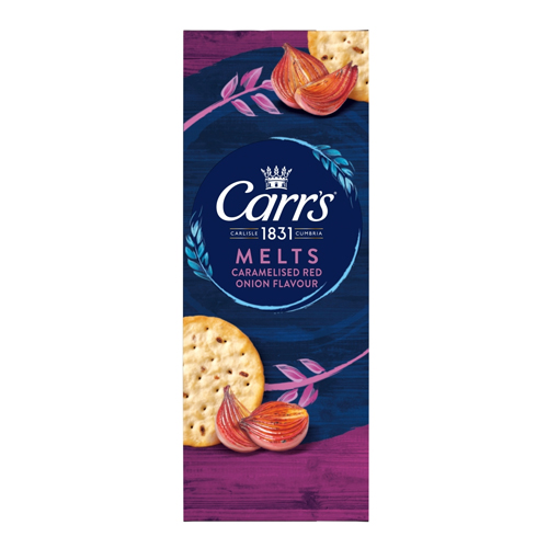 CARR'S MELTS CARAMELISED RED ONION FLAVOUR CRACKERS 150G
