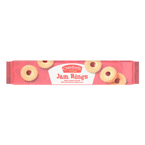CRAWFORD'S JAM RINGS BISCUITS 125G