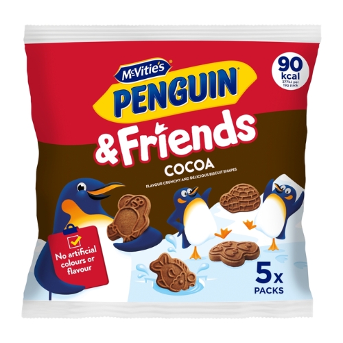 MCVITIE'S MINI PENGUIN COCOA BISCUITS 5PK 100G