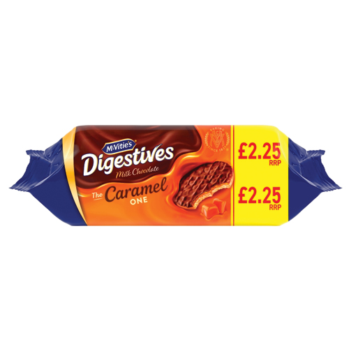 MCVITIE'S DIGESTIVE CARAMEL BISCUITS PMP £2.25 250G