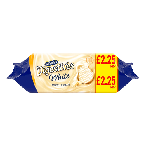 MCVITIE'S WHITE CHOCOLATE DIGESTIVE BISCUITS PMP £2.25 232G