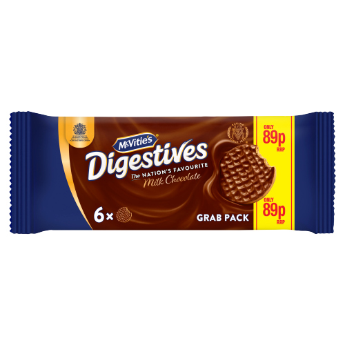 MCVITIE'S MILK CHOCOLATE DIGESTIVE BISCUITS PMP 89P 100G