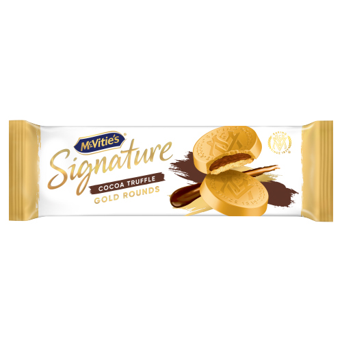 MCVITIES SIGNATURE COCOA TRUFFLE GOLD ROUNDS 109G